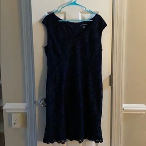 Navy blue lace dress